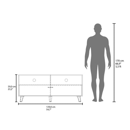 Black Modern TV Stand - Storage & Entertainment Center