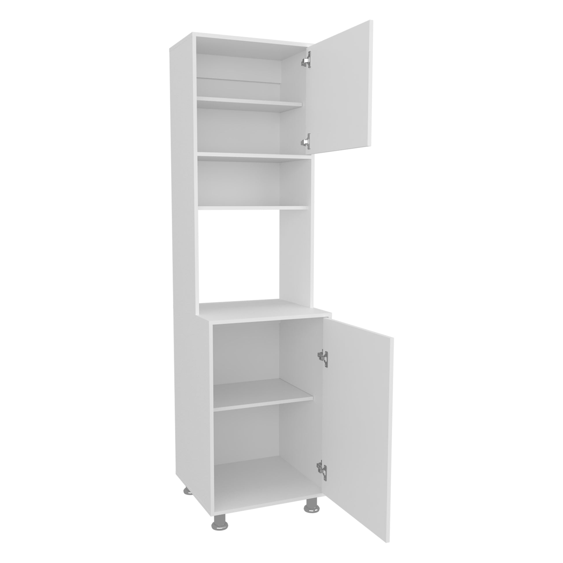 White Kitchen Pantry Cabinet - 19.7" W x 21.4" D x 78.7" H for Living Room