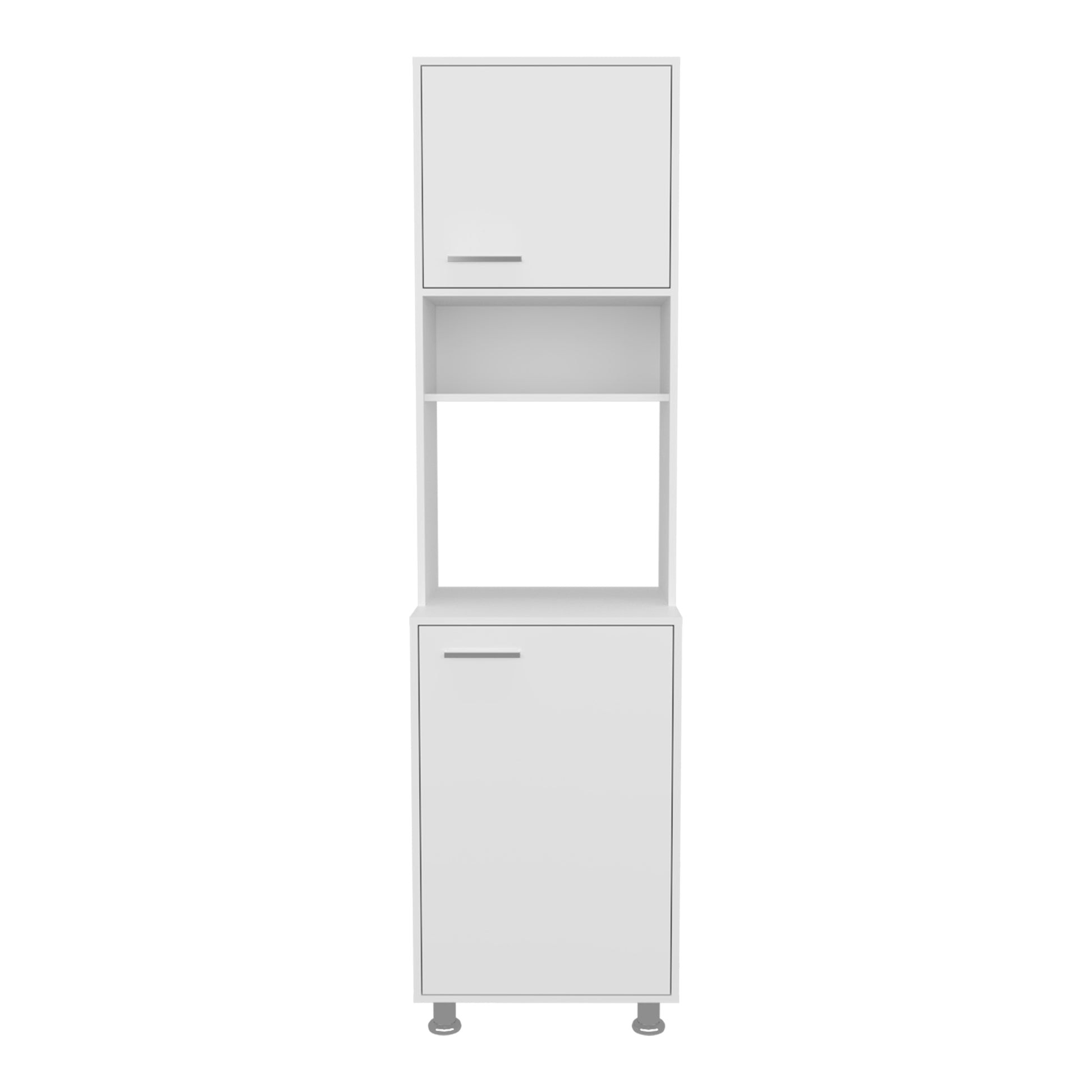 White Kitchen Pantry Cabinet - 19.7" W x 21.4" D x 78.7" H for Living Room