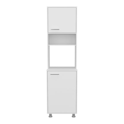 White Kitchen Pantry Cabinet - 19.7" W x 21.4" D x 78.7" H for Living Room