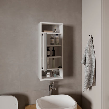 White Bathroom Medicine Cabinet - 5.9 x 11.8 x 28.3", MDF