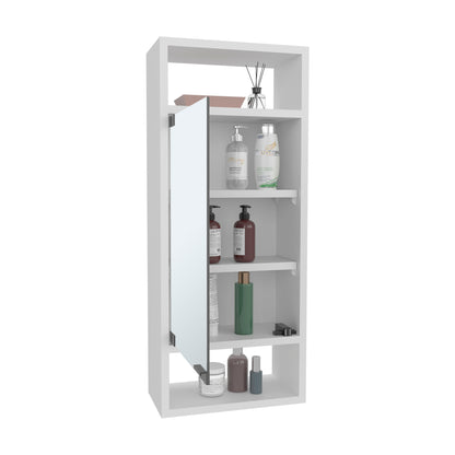 White Bathroom Medicine Cabinet - 5.9 x 11.8 x 28.3", MDF