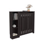 Radiator Cover Cabinet Joseph with Slatted Frame and 3 Shelves, Decorative Heater Cover, Modern Furniture Accent for Living Rooms, Hallways, and Bedrooms