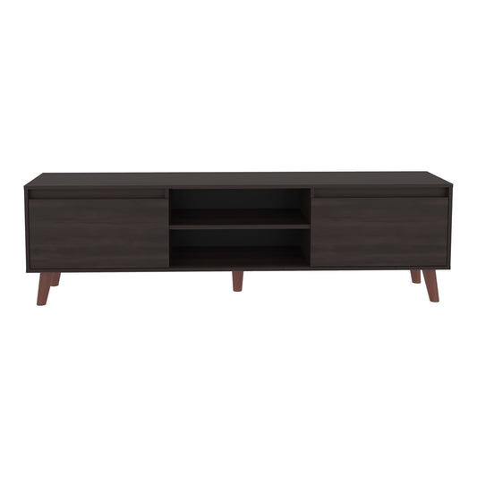 Polaris TV Stand with Open Shelves, Two Storage Shelves For Media Storage and Entertainment Console, Perfect for Living Room or Bedroom