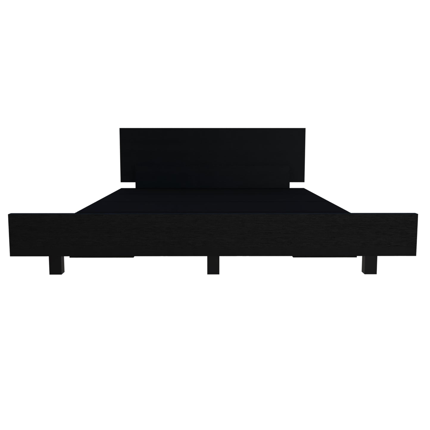 Twin Black Bed Base with Storage Cabinet for Bedroom