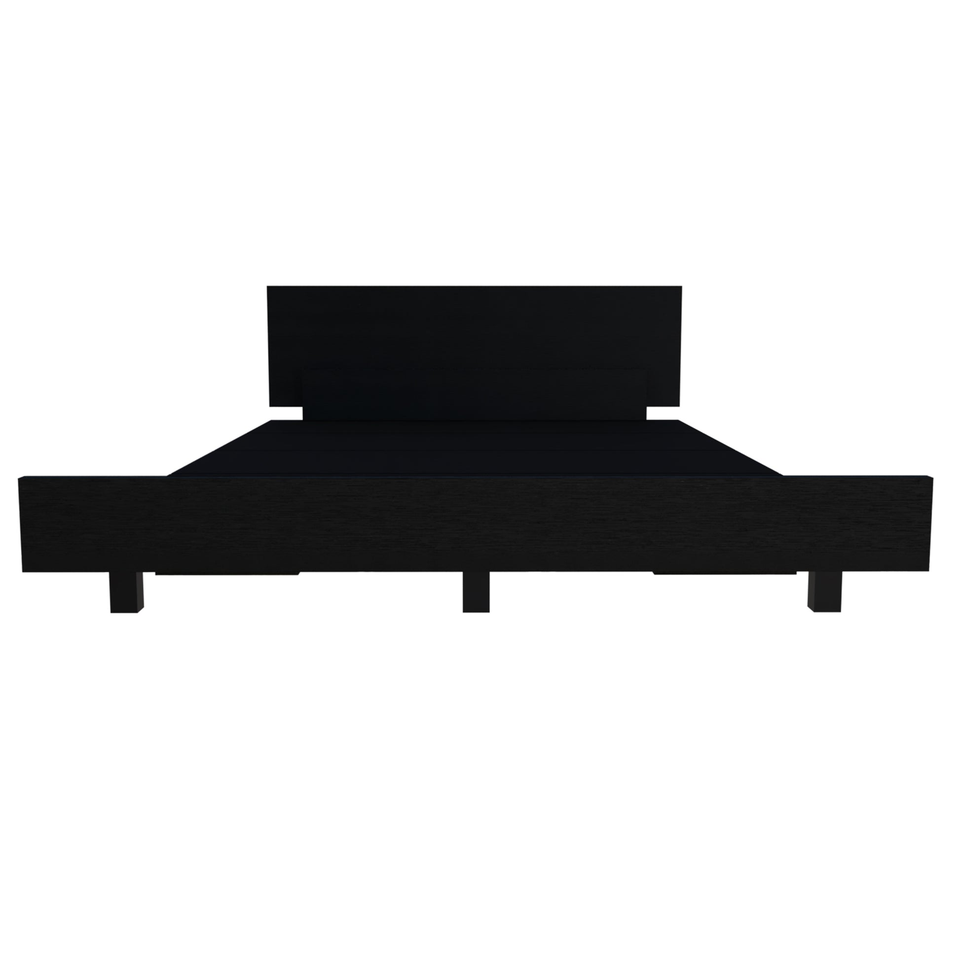 Twin Black Bed Base with Storage Cabinet for Bedroom
