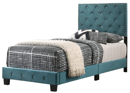 Green Velvet Twin Bed - Storage & Comfort for Bedroom