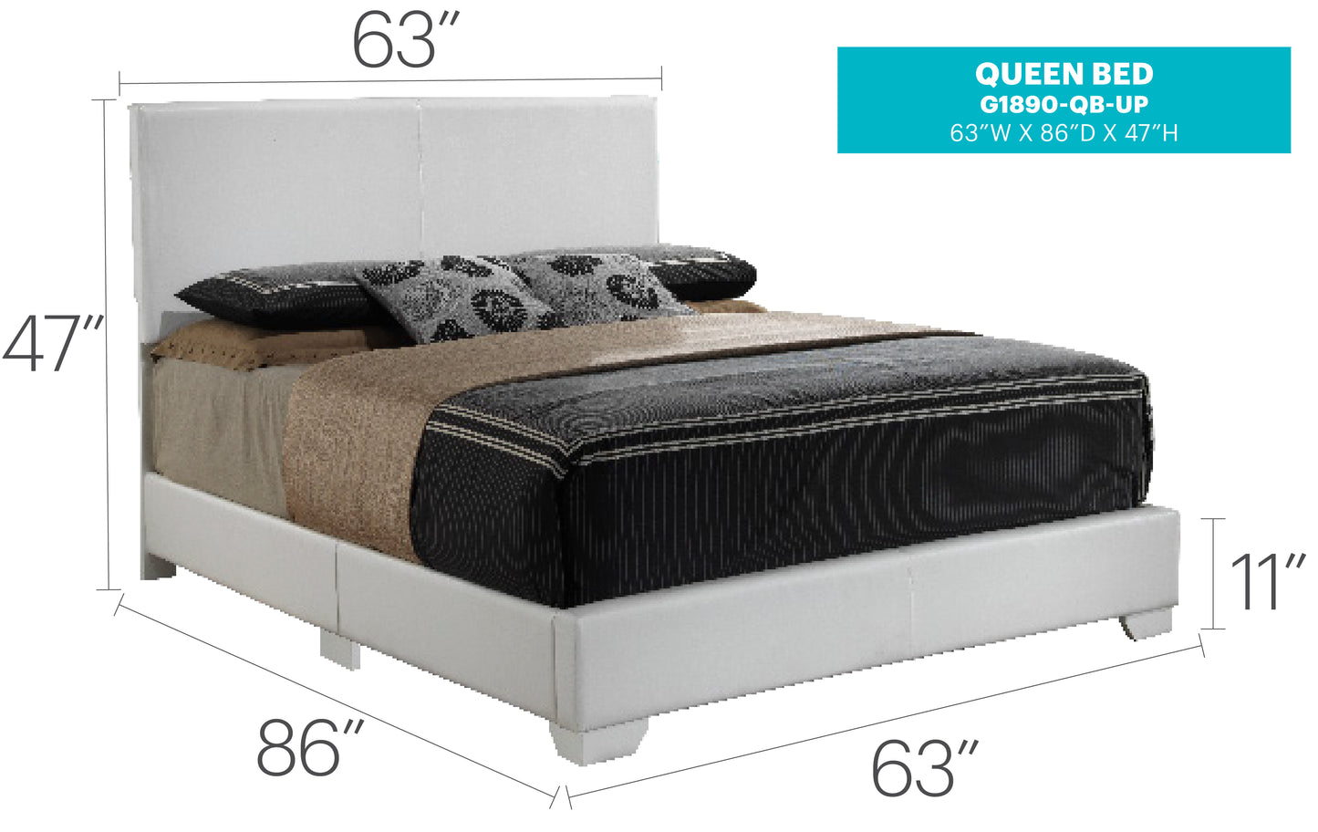 Elegant White Platform Bed - Relaxed Spaces