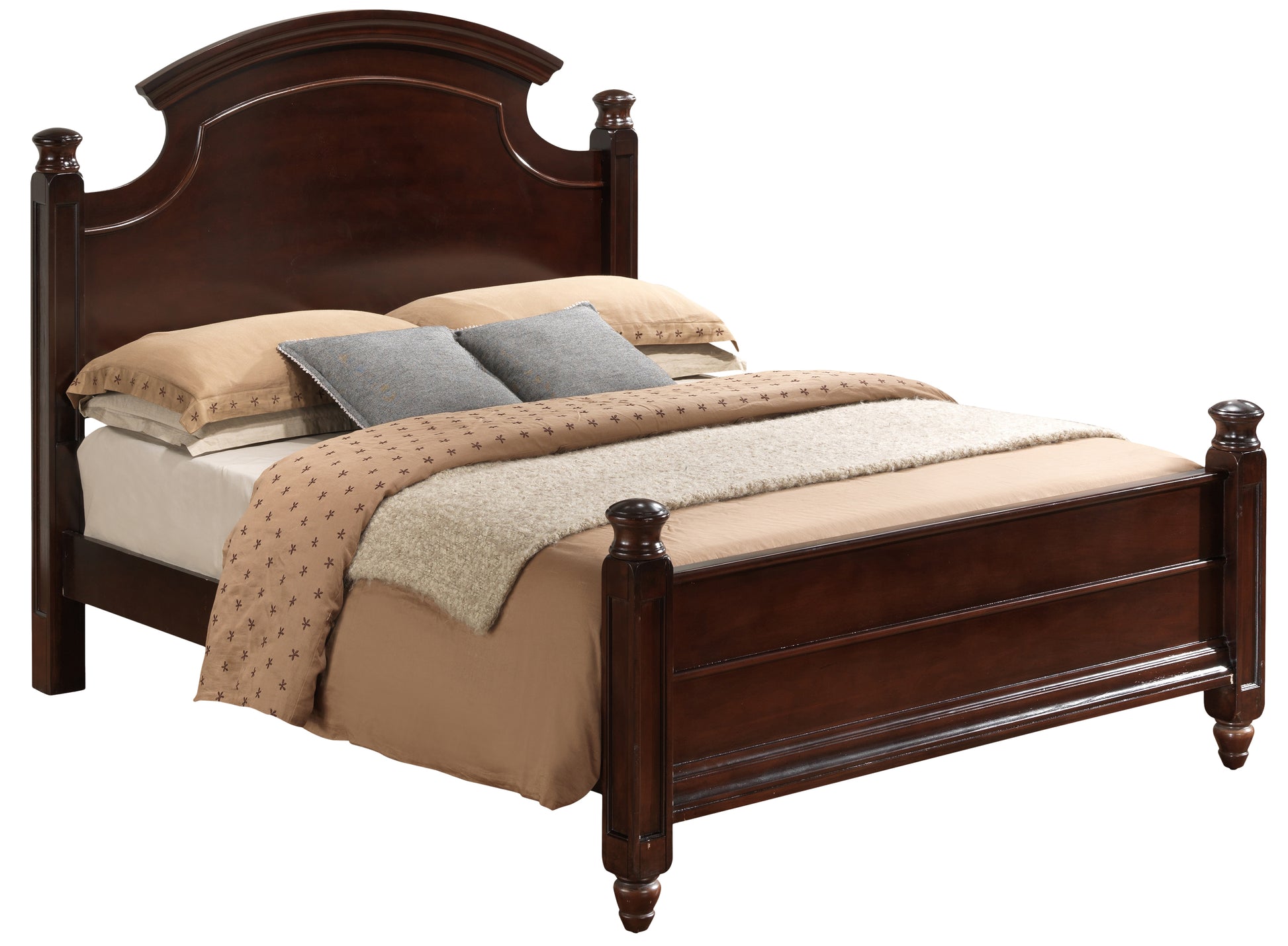 Summit G5950A-KB King  Bed (  3 Boxes) , Cappuccino