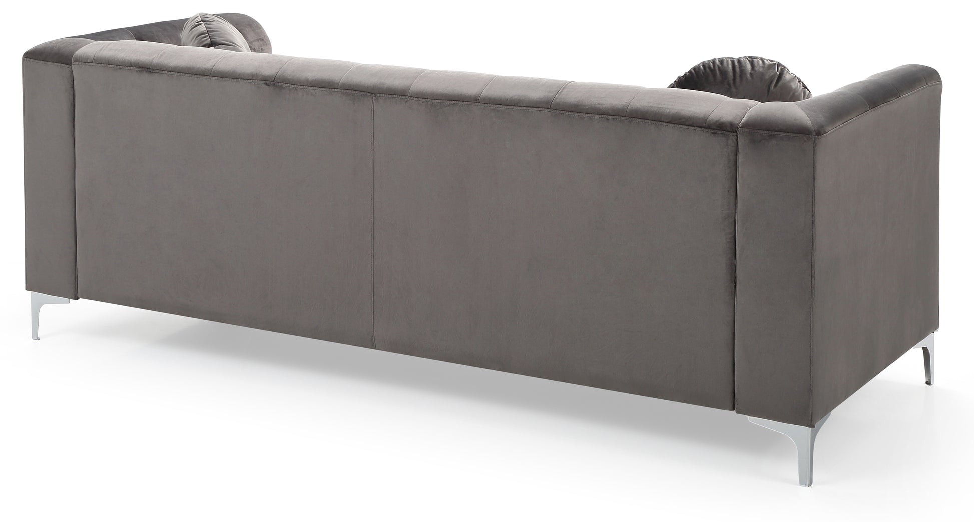 Dark Gray Velvet 2 Seat Sofa for Living Room Comfort