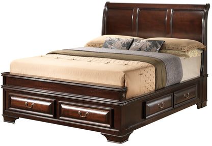 LaVita G8875A-QB Queen Storage Bed , Cappuccino