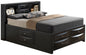 Stylish Black Queen Storage Bed With Modern Design