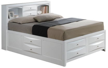 Contemporary White King Storage Bed