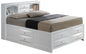 Contemporary White King Storage Bed