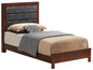 Charming Twin Bed With Cherry Finish