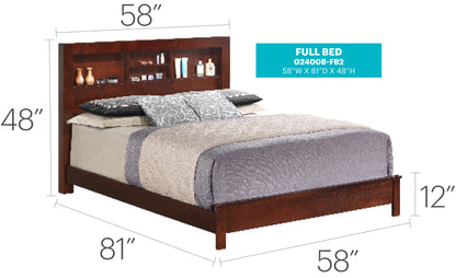 Cherry Full Bed Frame 48"W x 81"D - Particle Board