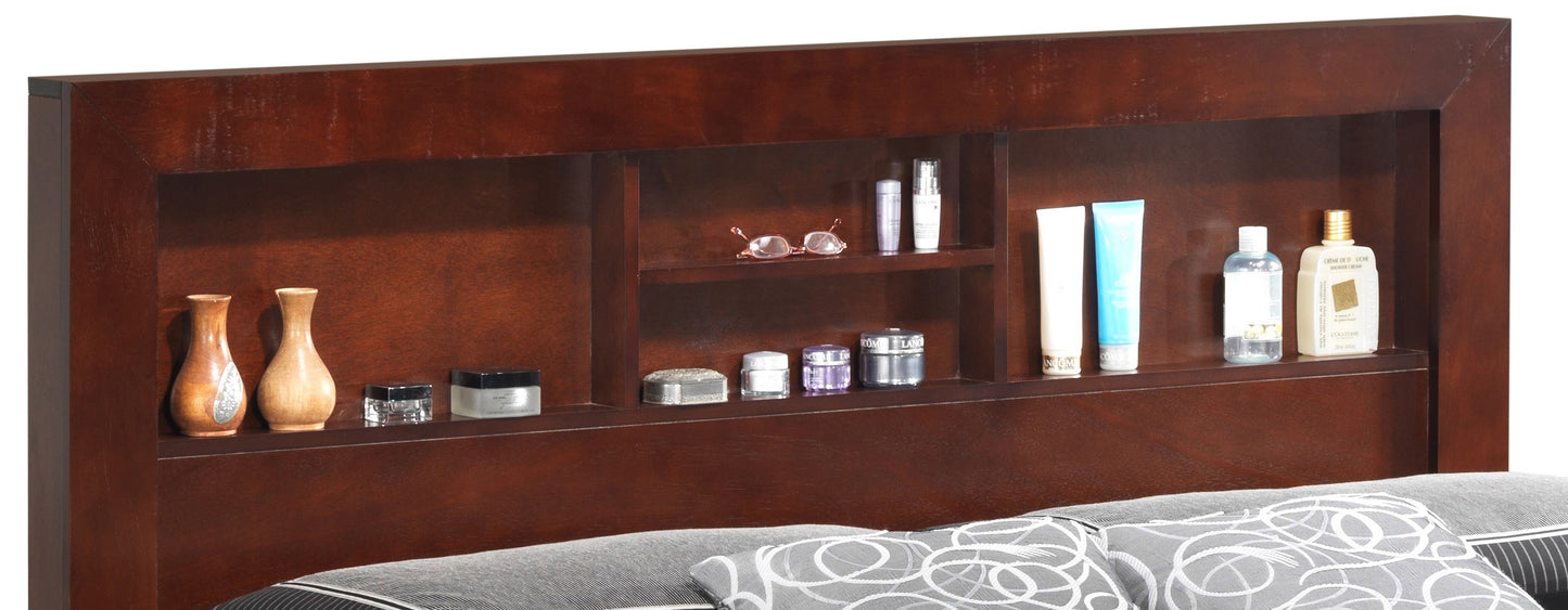 Queen Size Cherry Transitional Bed Frame