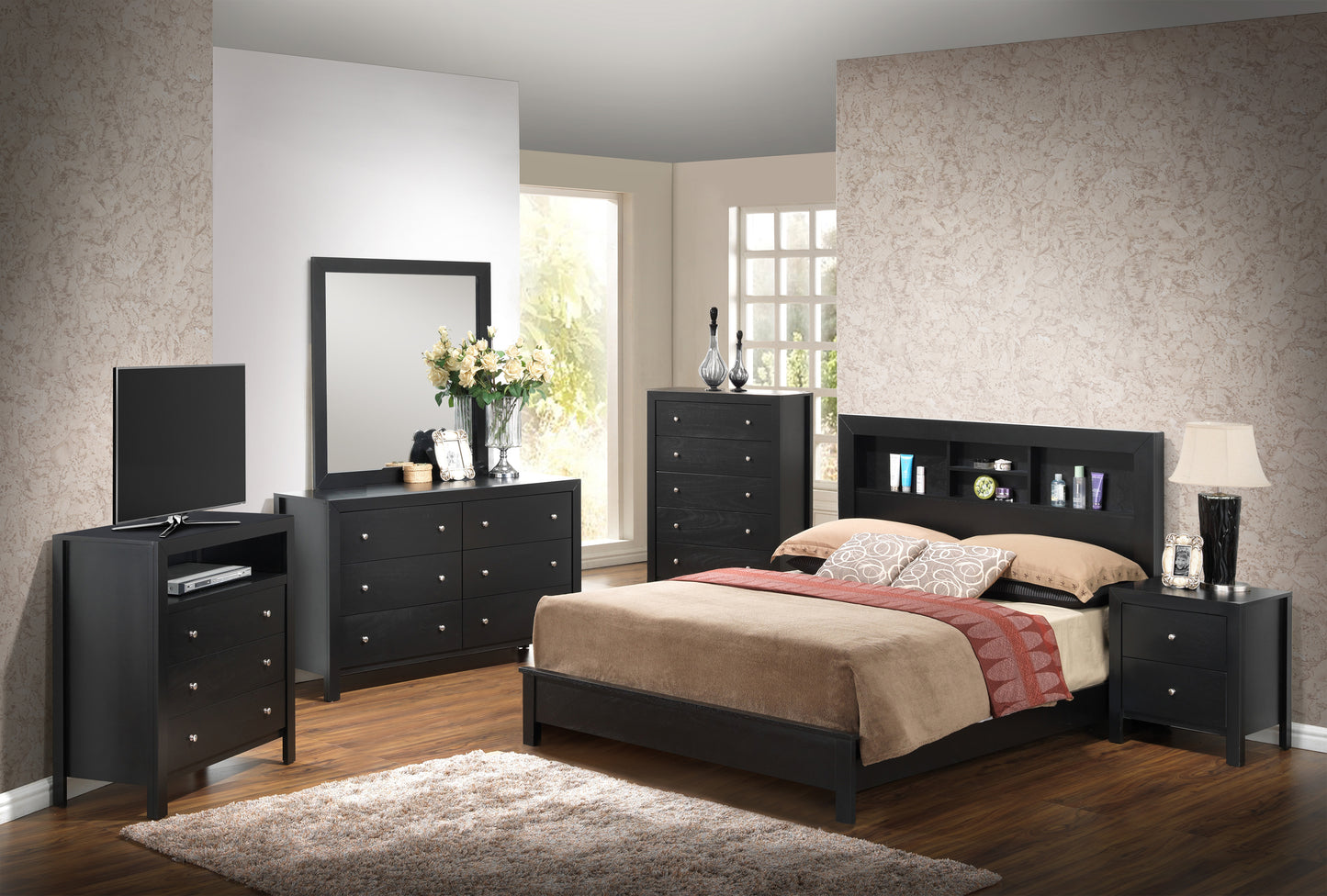 Elegant Black Full Bed - Durable & Stylish Base