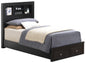 Sleek Dual-Purpose Black Storage Bed