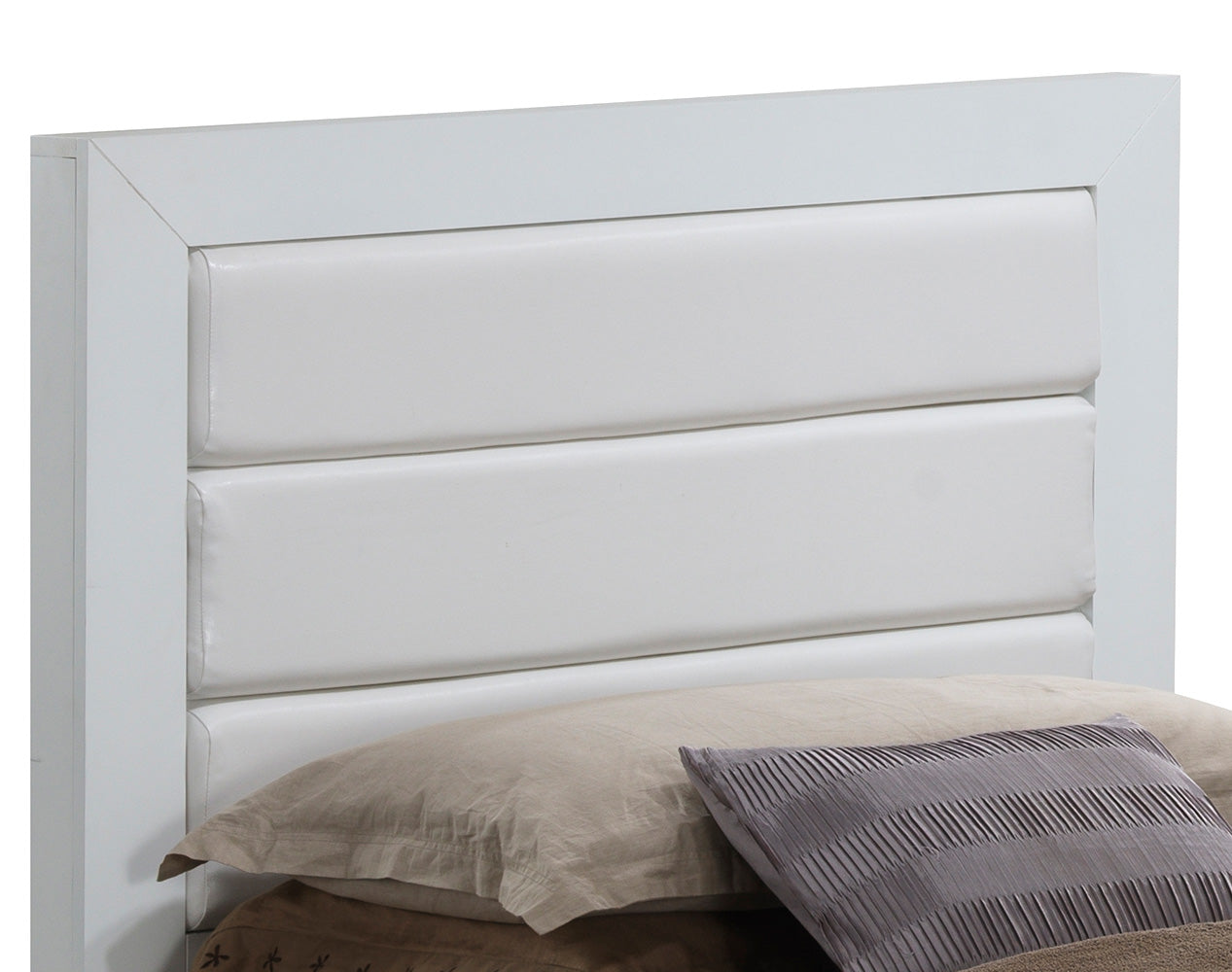 White Particle Board Twin Bed Frame Storage for Guest Room for Bedroom