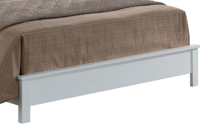 White Transitional Full Bed Frame in Particle Board for Bedroom