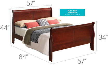 Cherry Traditional Full Bed - Comfortable & Durable for Bedroom