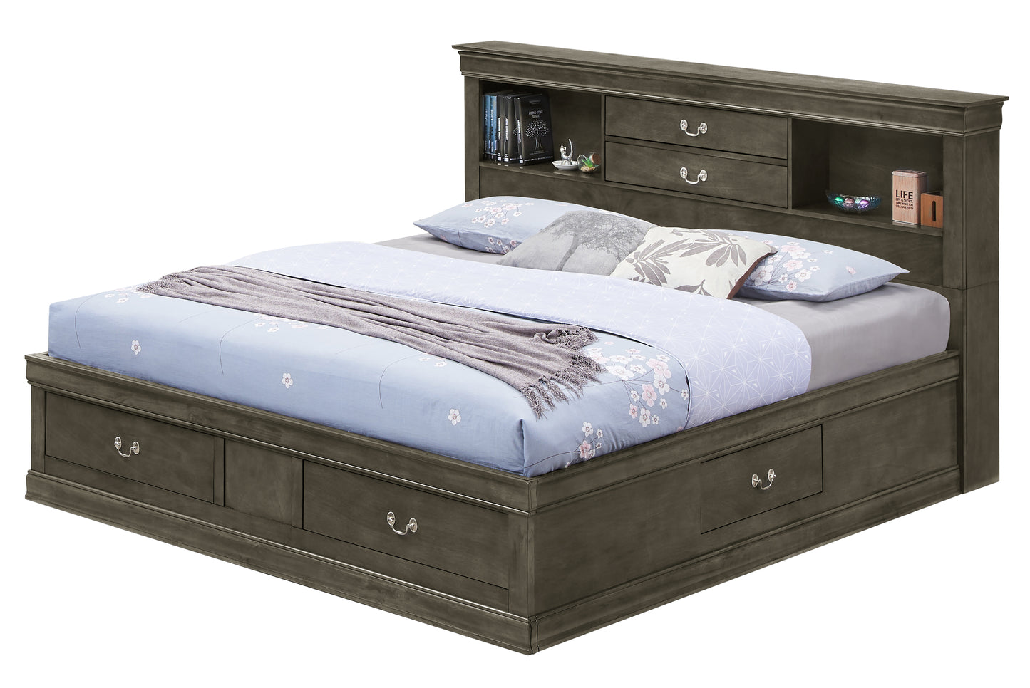 Timeless Gray King Bed For Elegant Bedrooms