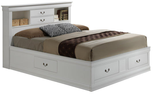 Elegant Traditional King Storage Bed