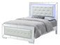 Elegant Silver Champagne Contemporary Bed