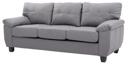 Sophisticated Gray Sofa With Padded Arms