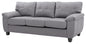 Sophisticated Gray Sofa With Padded Arms
