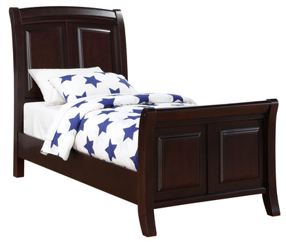 Twin Cappuccino Wood Bed Frame - 54"W x 87"D
