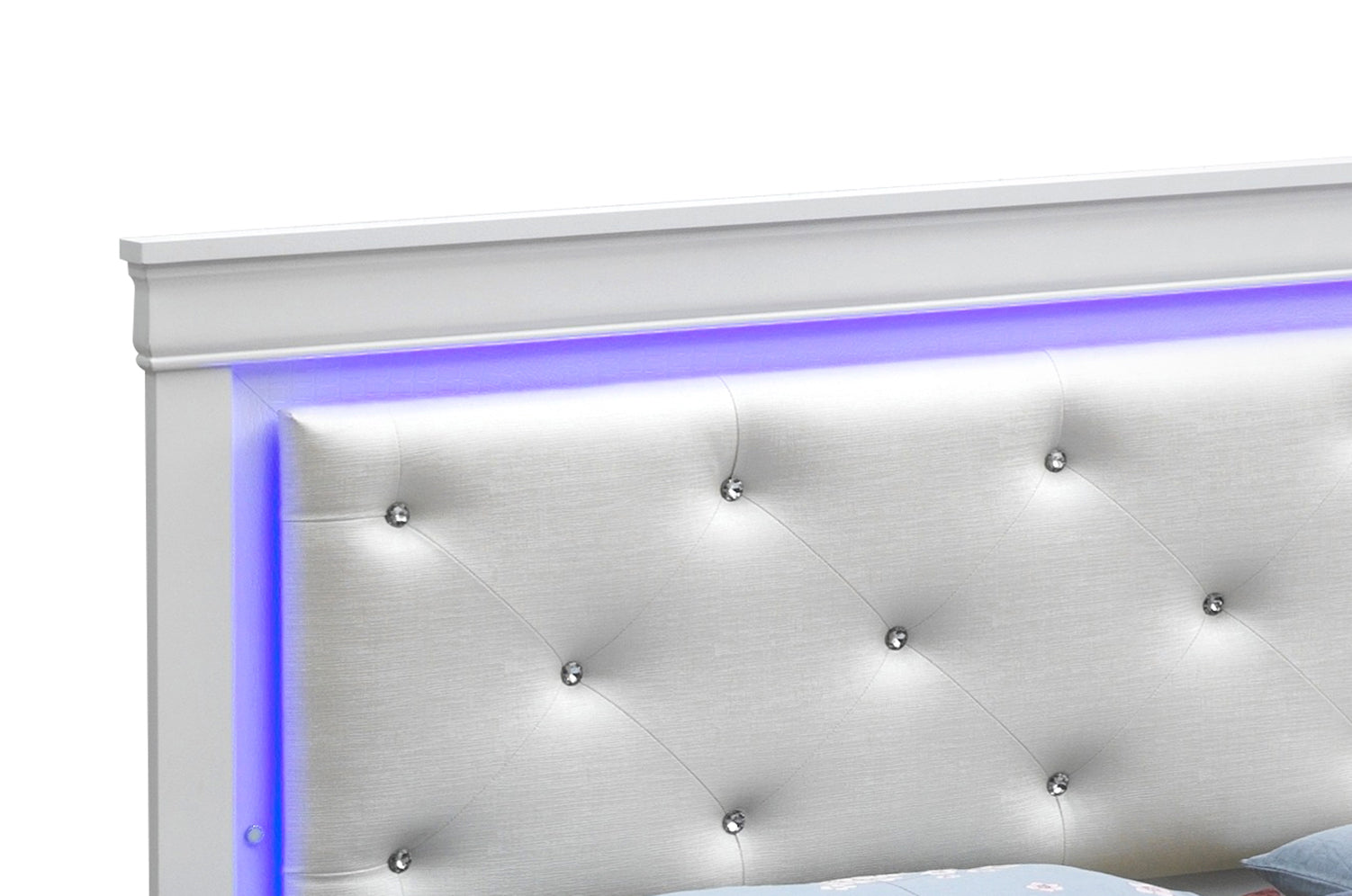 Champagne Particle Board Queen Bed Frame with Silver Finish for Bedroom