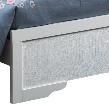 Champagne Particle Board Queen Bed Frame with Silver Finish for Bedroom