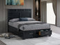 Grande G003500A-QB Queen Bed (Mattress Not Included), Black