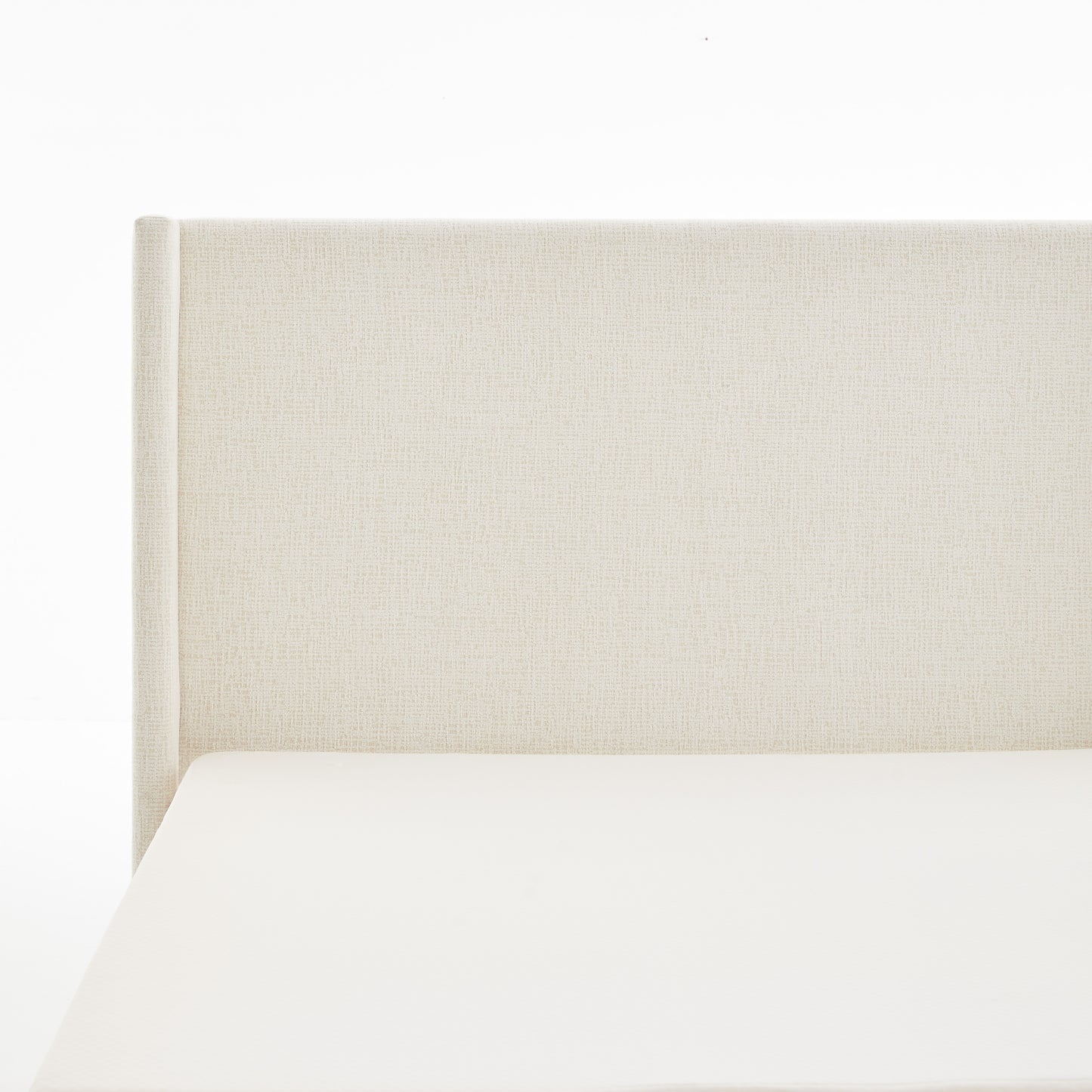 King Size Upholstered Wingback Bed - No Box Spring Needed for Bedroom