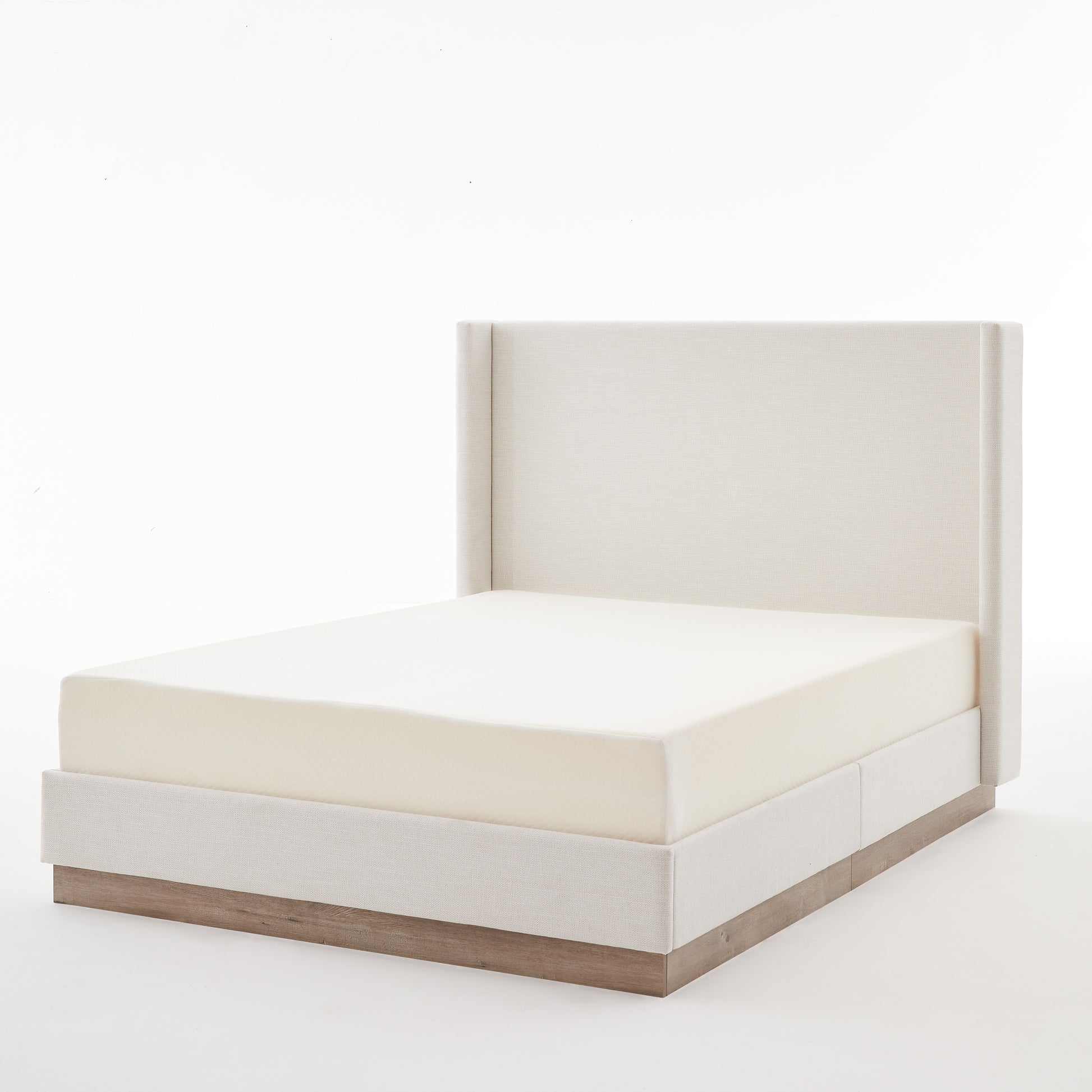 Upholstered Wingback Bed - California King, No Box Spring