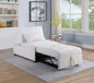 Convertible Sleeper Sofa Chair in Sherpa White