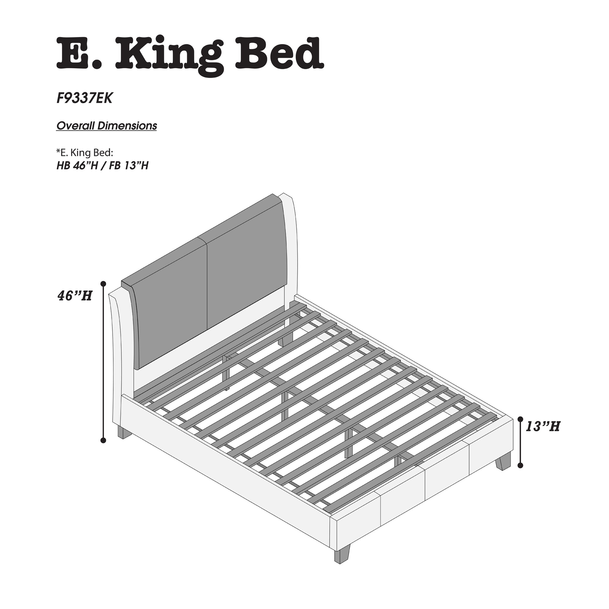 King Size Leather Bed Frame White Gray