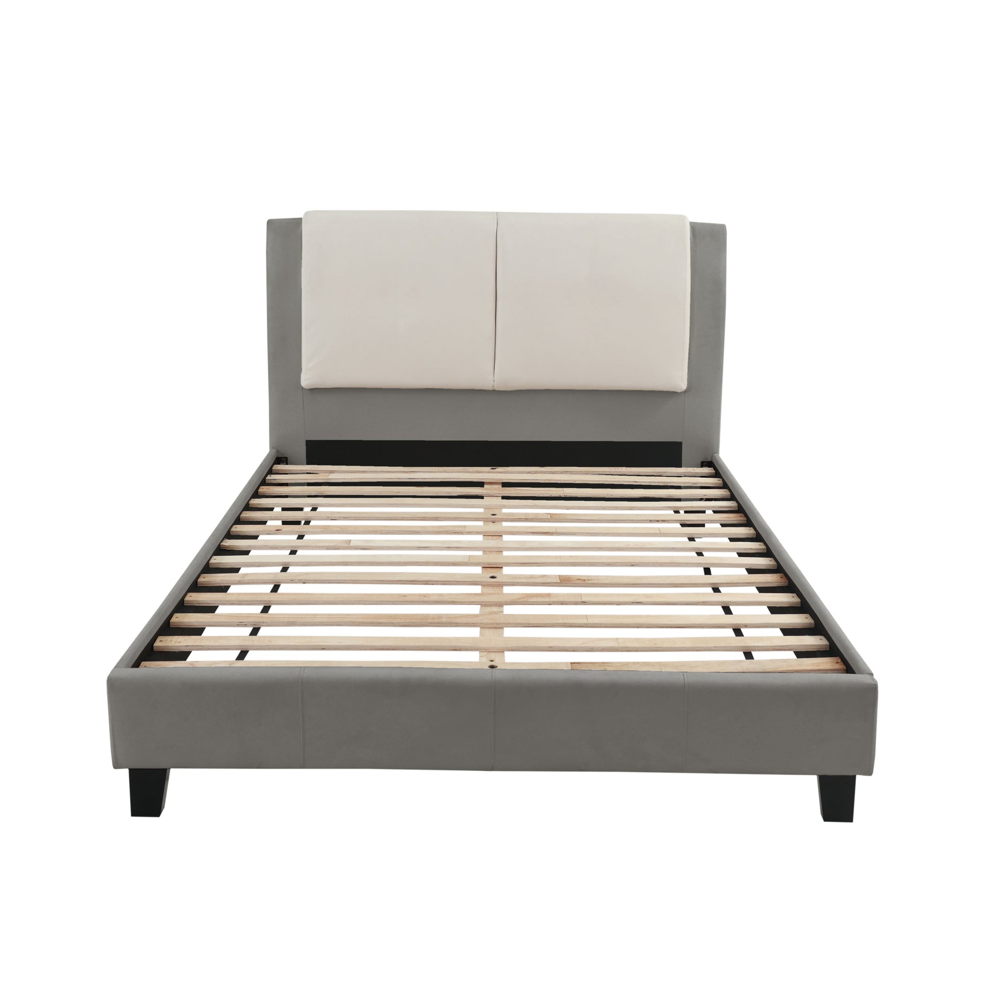 EASTERN KING BED in White & Grey