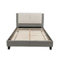 EASTERN KING BED in White & Grey