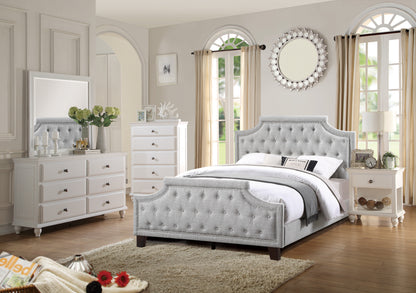 Gray Full Bed Frame - 50" High for Bedrooms