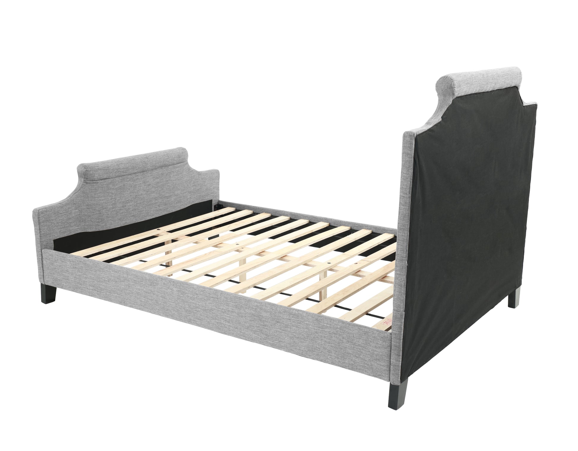 Gray Full Bed Frame - 50" High for Bedrooms