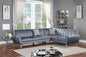SECTIONAL - 2PC in Black Faux Leather