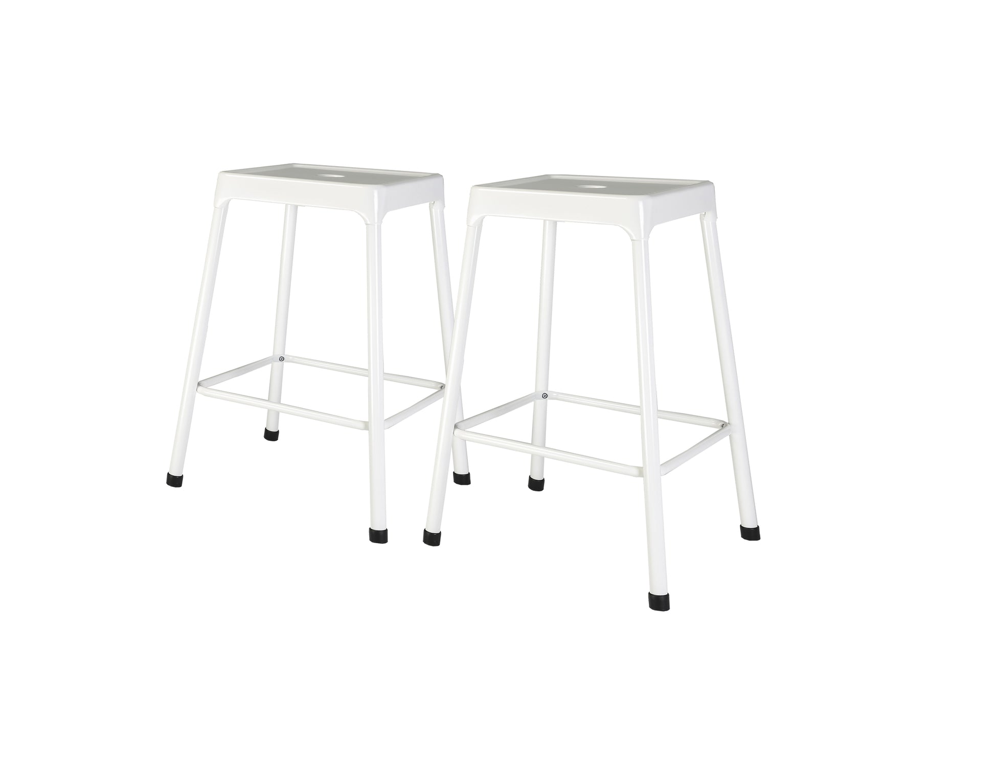 3 Piece Farmhouse Bistro Set - Brown & White Dining Table for Dining Room