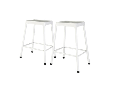 3 Piece Farmhouse Bistro Set - Brown & White Dining Table for Dining Room