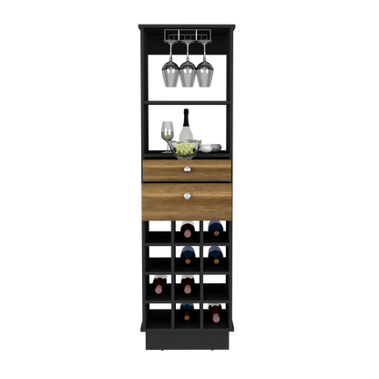 Walnut Wine Cabinet 15.7'' Top Storage