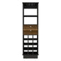 Bar Cabinet Bureck, Living Room, Black / Walnut