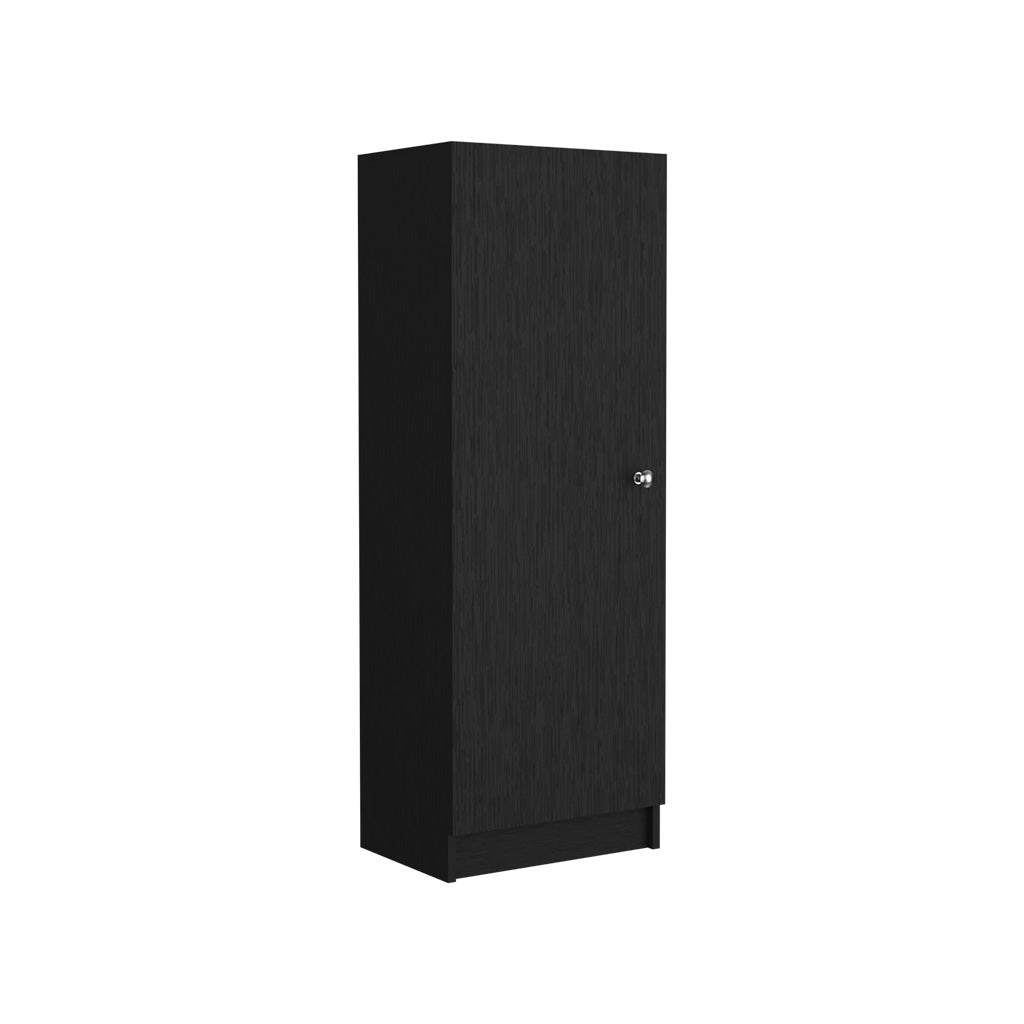 Black Pantry Cabinet - 12.3" W x 16.9" D x 47.4" H for Living Room