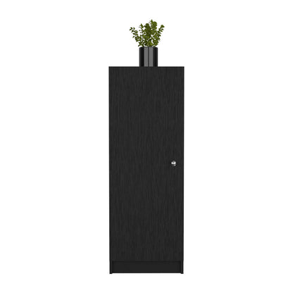 Black Pantry Cabinet - 12.3" W x 16.9" D x 47.4" H for Living Room